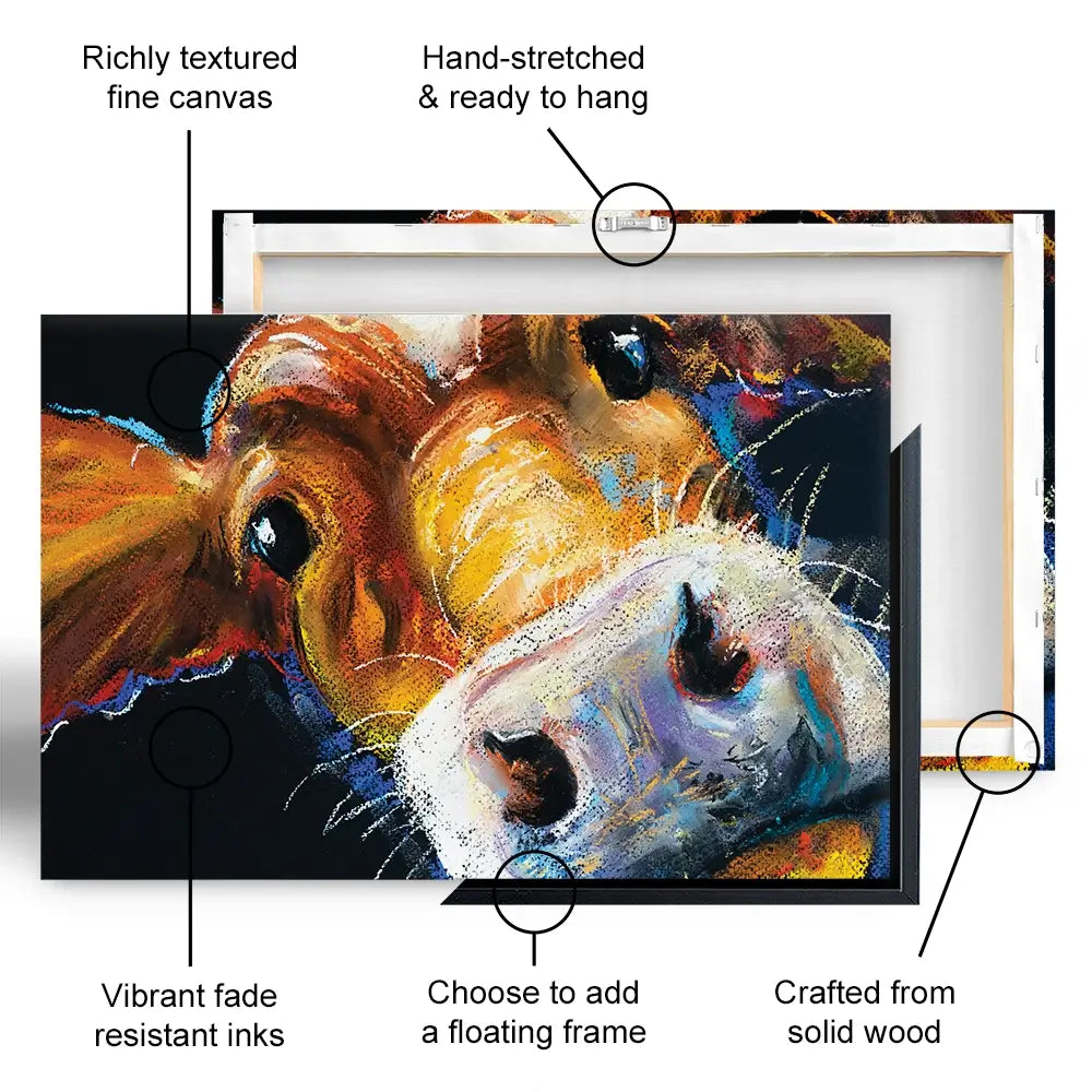 Nosy Cow Canvas Print Nosy Cow Canvas Print wall art product Ivailo Nikolov / Shutterstock