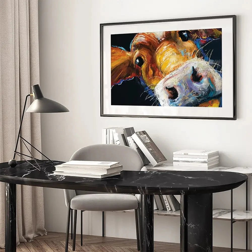 Nosy Cow Framed Art Print Nosy Cow Framed Art Print wall art product Ivailo Nikolov / Shutterstock