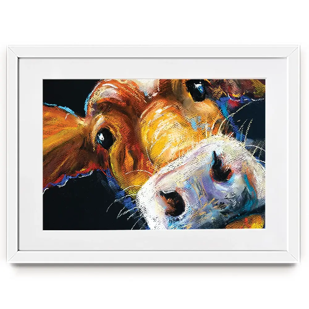 Nosy Cow Framed Art Print Nosy Cow Framed Art Print wall art product Ivailo Nikolov / Shutterstock