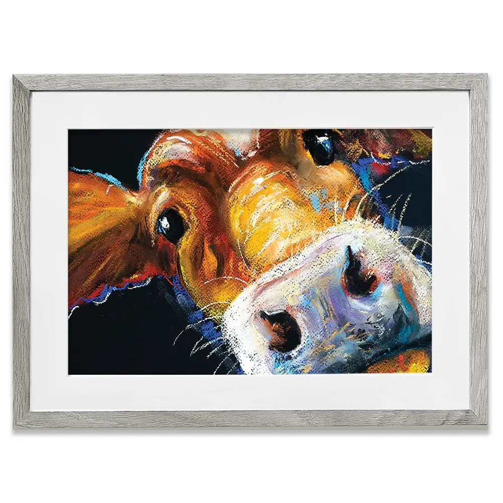 Nosy Cow Framed Art Print Nosy Cow Framed Art Print wall art product Ivailo Nikolov / Shutterstock