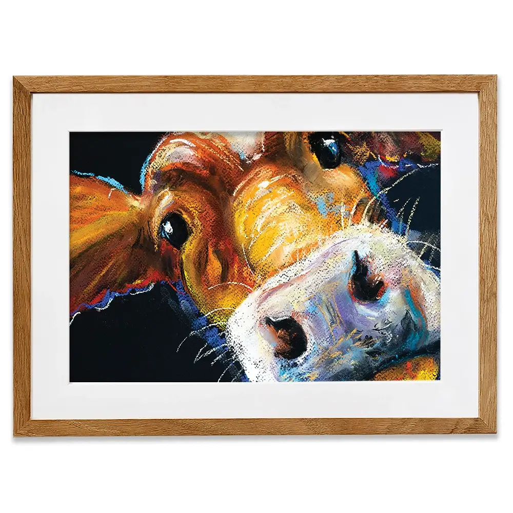Nosy Cow Framed Art Print Nosy Cow Framed Art Print wall art product Ivailo Nikolov / Shutterstock