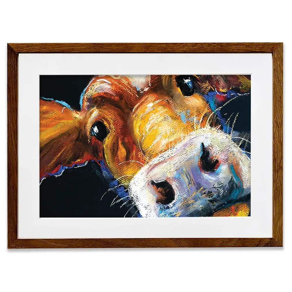 Nosy Cow Framed Art Print Nosy Cow Framed Art Print wall art product Ivailo Nikolov / Shutterstock