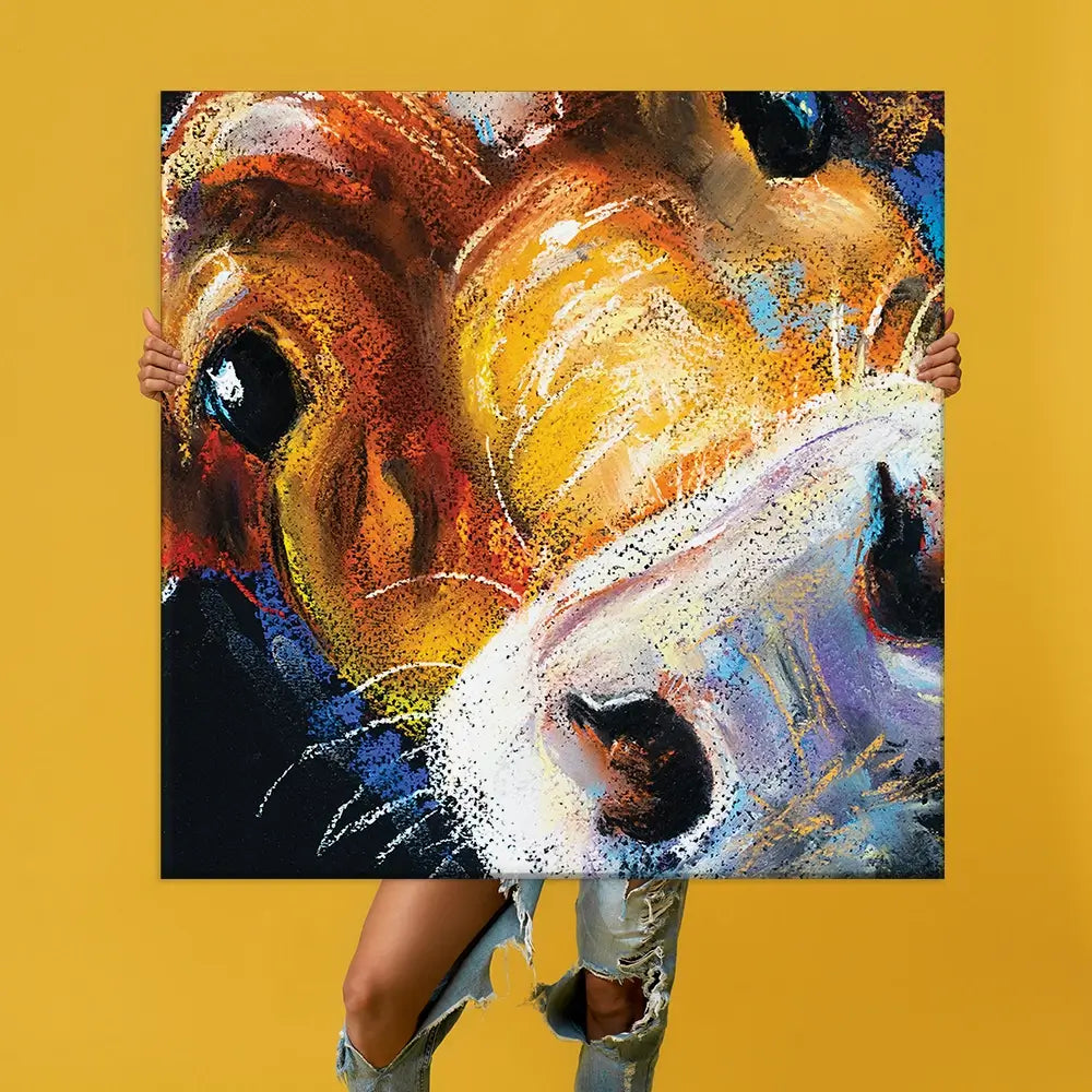 Nosy Cow Oversized Canvas Print Nosy Cow Oversized Canvas Print wall art product Art Print Shop