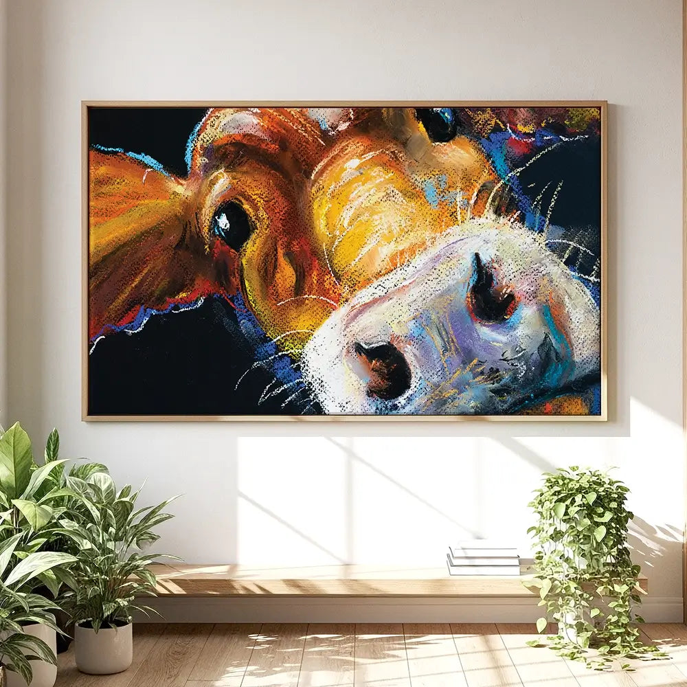 Nosy Cow Oversized Canvas Print Nosy Cow Oversized Canvas Print wall art product Art Print Shop