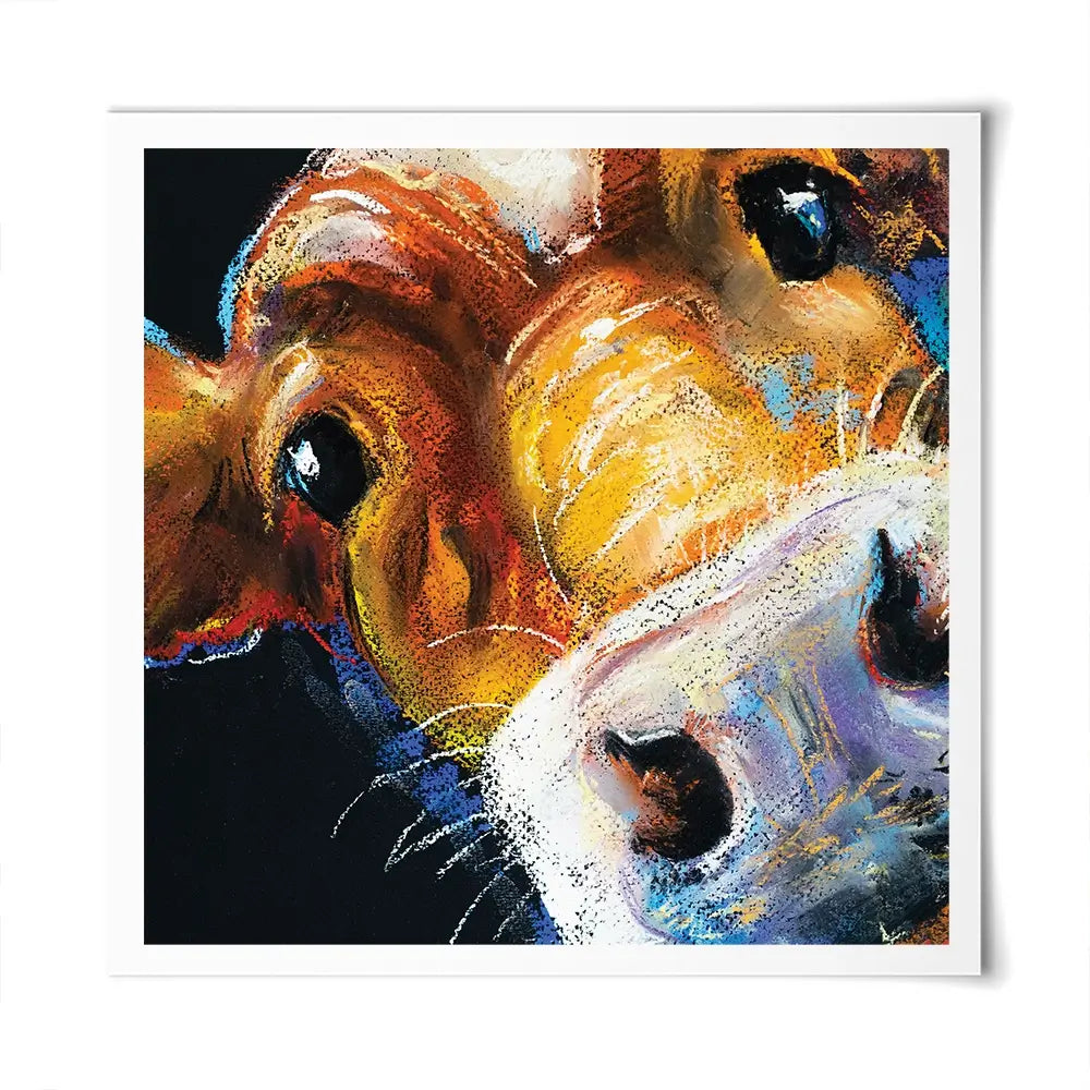 Nosy Cow Square Art Print Nosy Cow Square Art Print wall art product Ivailo Nikolov / Shutterstock