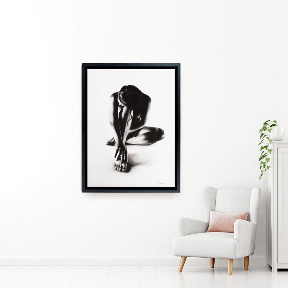 Nude Woman Charcoal Study 41 Canvas Print wall art product Ashvin Harrison