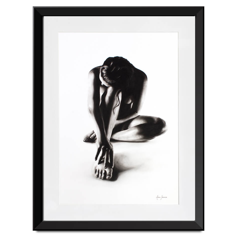 Nude Woman Charcoal Study 41 Framed Art Print Nude Woman Charcoal Study 41 Framed Art Print wall art product Ashvin Harrison