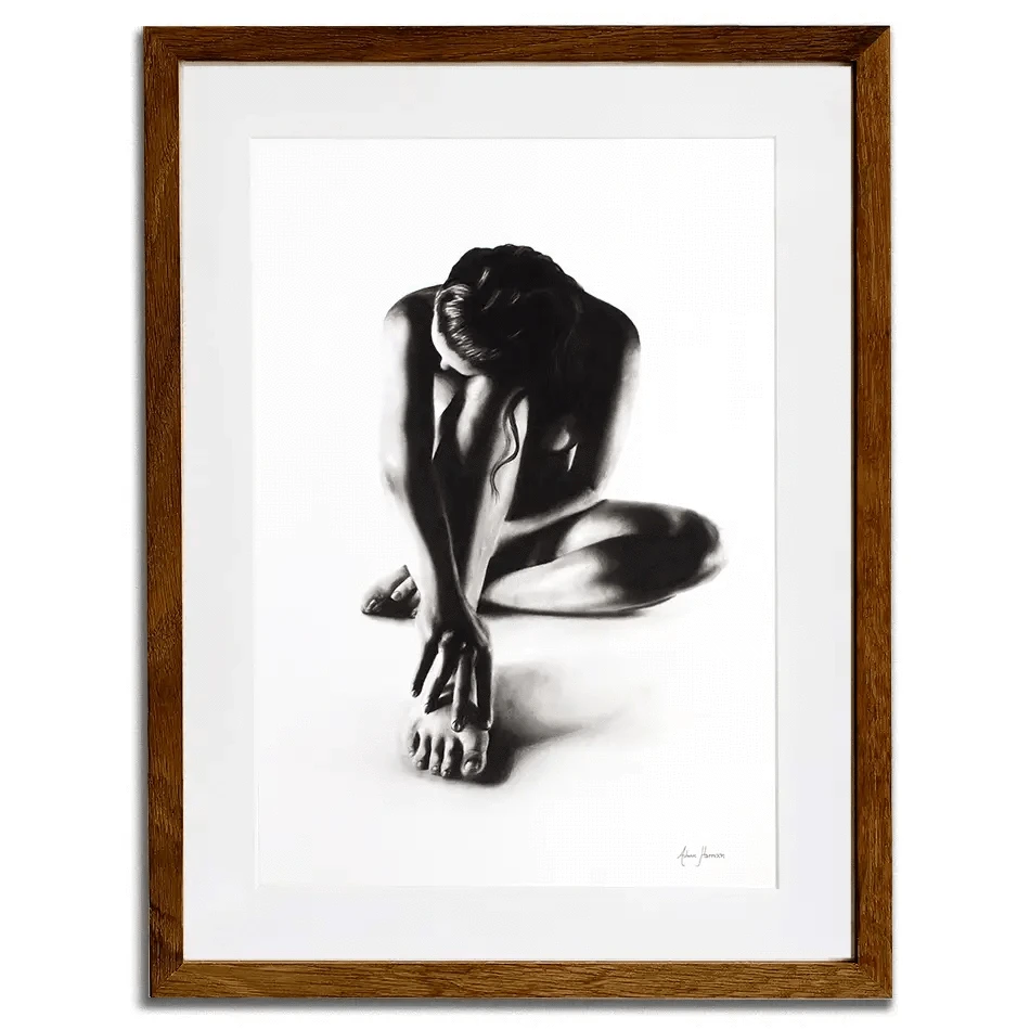 Nude Woman Charcoal Study 41 Framed Art Print Nude Woman Charcoal Study 41 Framed Art Print wall art product Ashvin Harrison