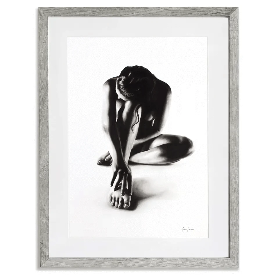Nude Woman Charcoal Study 41 Framed Art Print Nude Woman Charcoal Study 41 Framed Art Print wall art product Ashvin Harrison