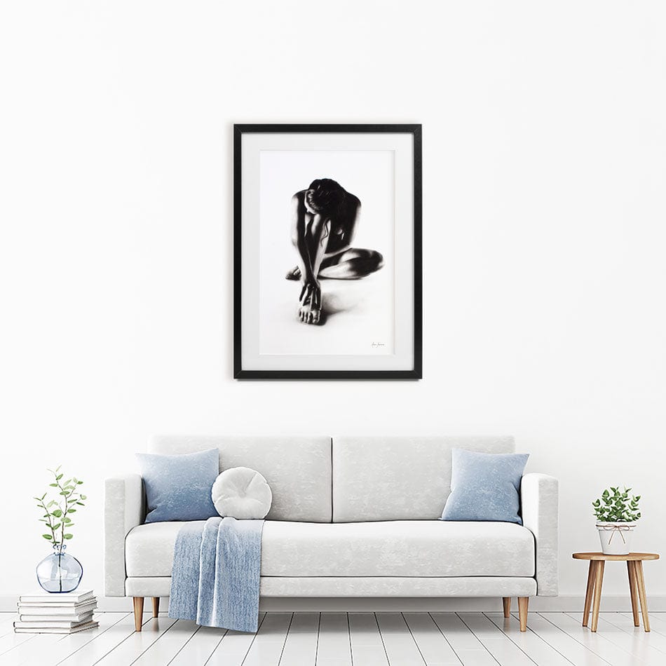 Nude Woman Charcoal Study 41 Framed Art Print wall art product Ashvin Harrison