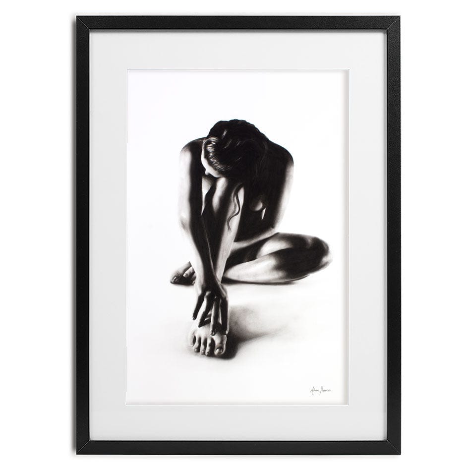 Nude Woman Charcoal Study 41 Framed Art Print wall art product Ashvin Harrison