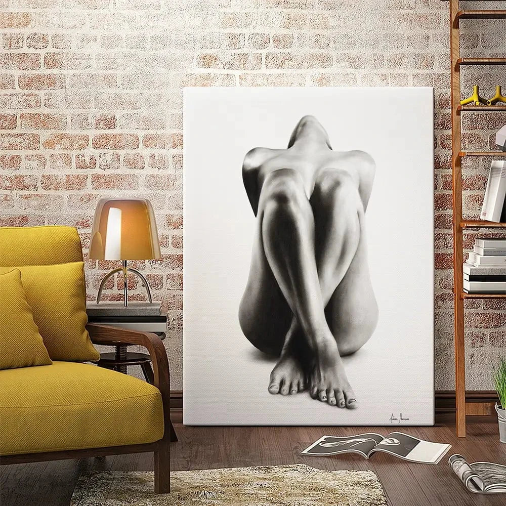 Nude Woman Charcoal Study Canvas Print Nude Woman Charcoal Study Canvas Print wall art product Ashvin Harrison
