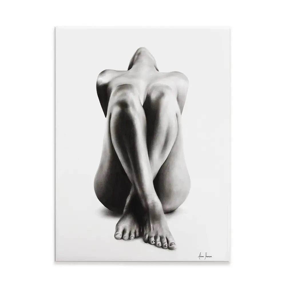 Nude Woman Charcoal Study Canvas Print Nude Woman Charcoal Study Canvas Print wall art product Ashvin Harrison