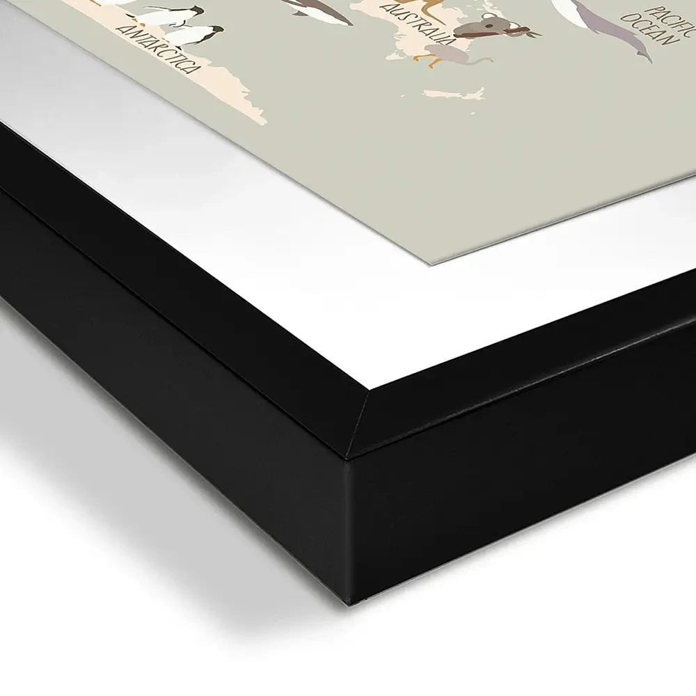 Nursery World Map Framed Art Print Nursery World Map Framed Art Print wall art product Treechild