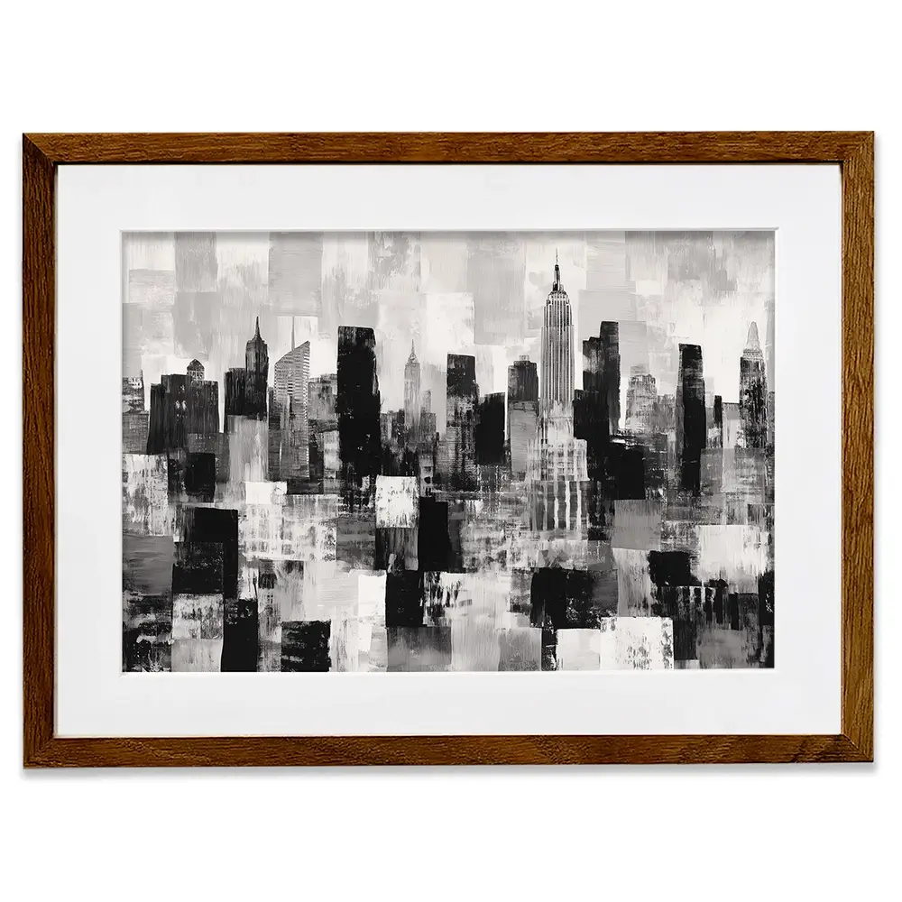NYC Collage Framed Art Print NYC Collage Framed Art Print wall art product Chromatic Storm Studio