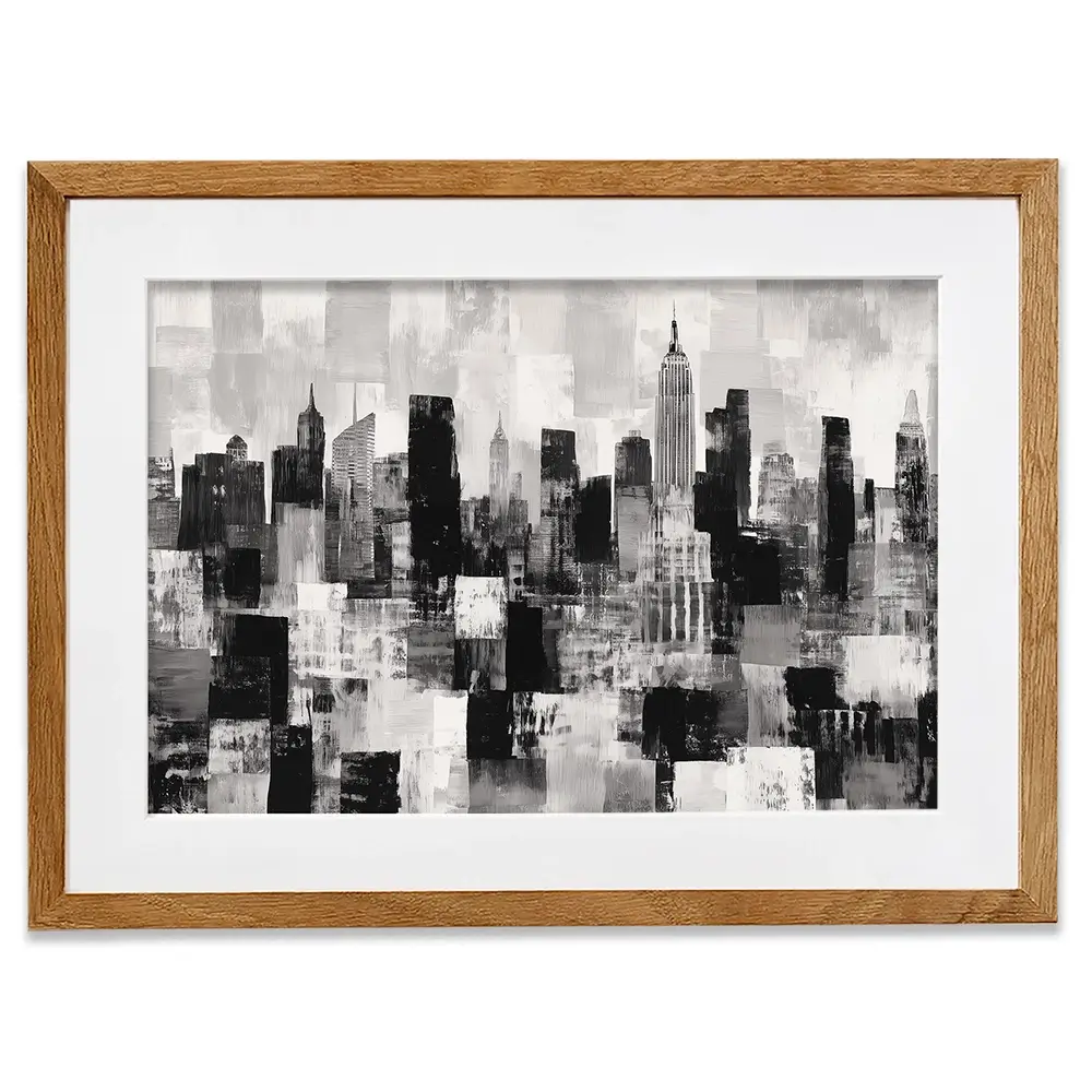 NYC Collage Framed Art Print NYC Collage Framed Art Print wall art product Chromatic Storm Studio