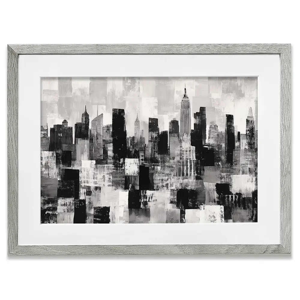 NYC Collage Framed Art Print NYC Collage Framed Art Print wall art product Chromatic Storm Studio