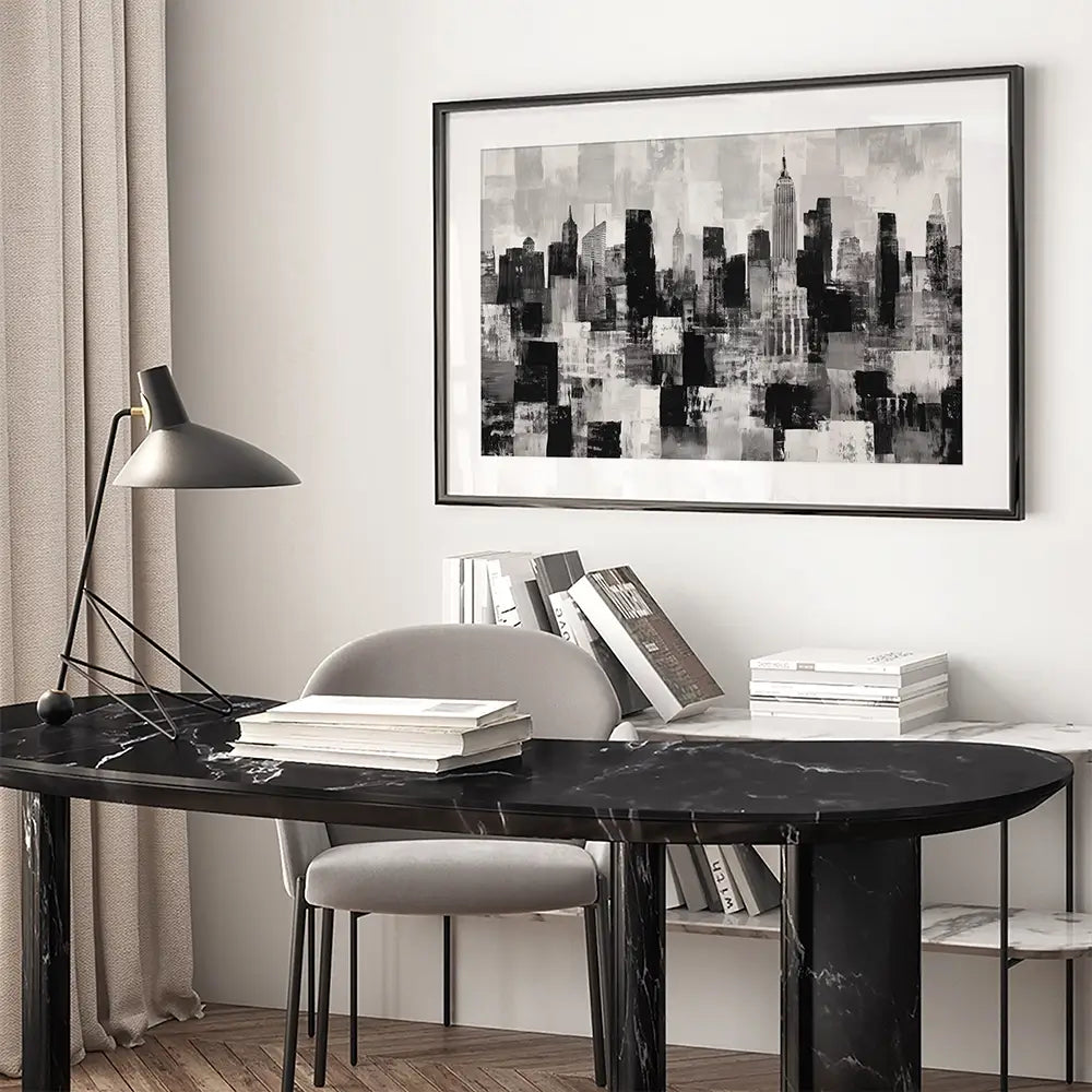 NYC Collage Framed Art Print NYC Collage Framed Art Print wall art product Chromatic Storm Studio