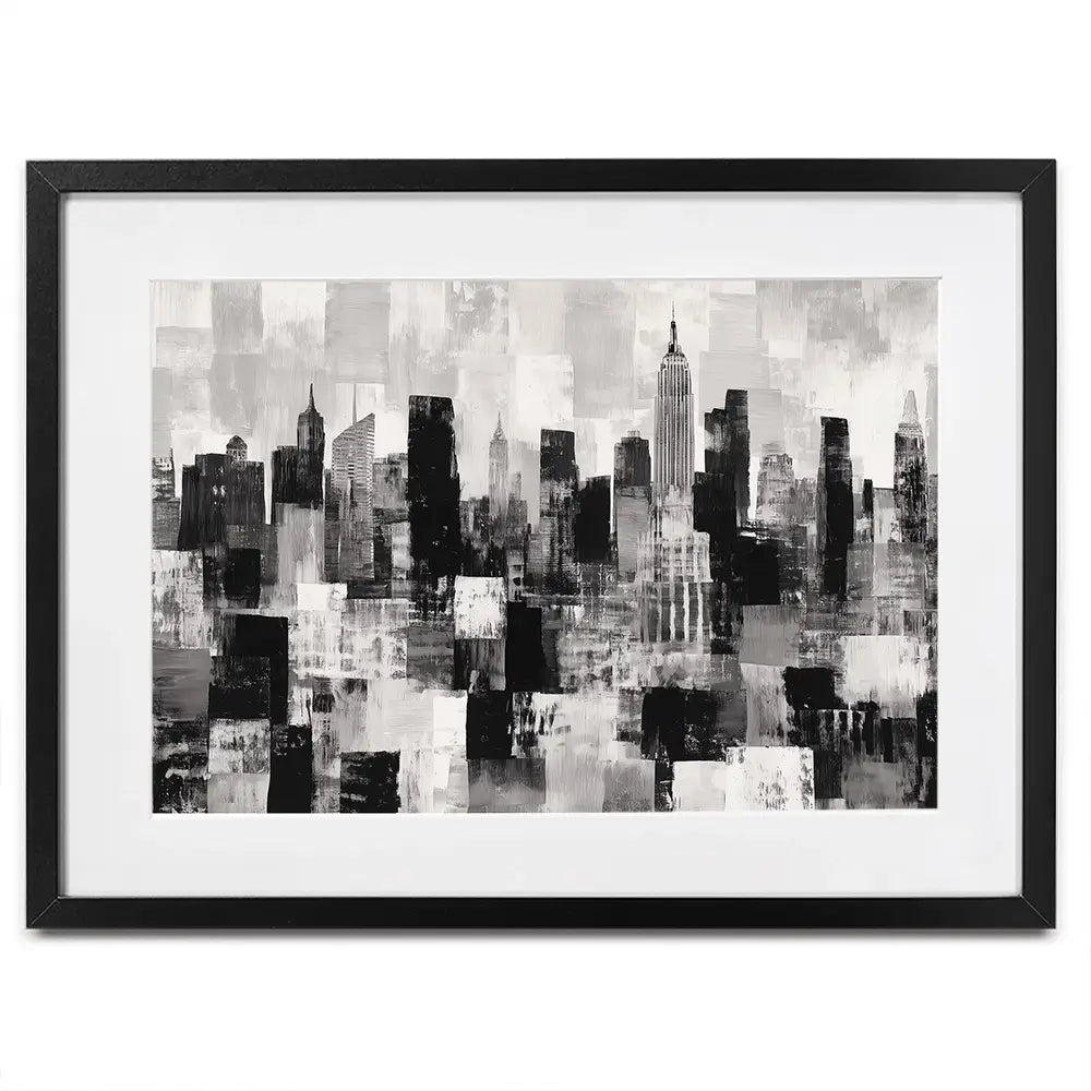 NYC Collage Framed Art Print NYC Collage Framed Art Print wall art product Chromatic Storm Studio