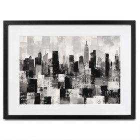 NYC Collage Framed Art Print NYC Collage Framed Art Print wall art product Chromatic Storm Studio