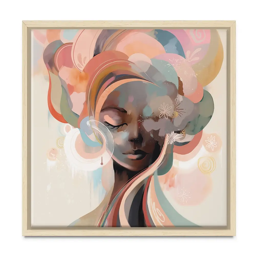 Nyla Blossom Square Canvas Print Nyla Blossom Square Canvas Print wall art product Bella Eve