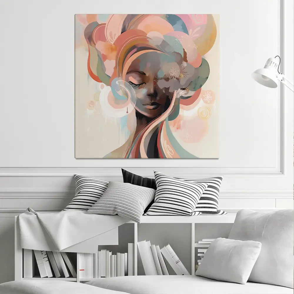 Nyla Blossom Square Canvas Print Nyla Blossom Square Canvas Print wall art product Bella Eve