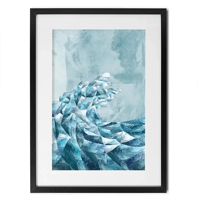 Ocean Geometric Framed Art Print Ocean Geometric Framed Art Print wall art product Sarah Manovski