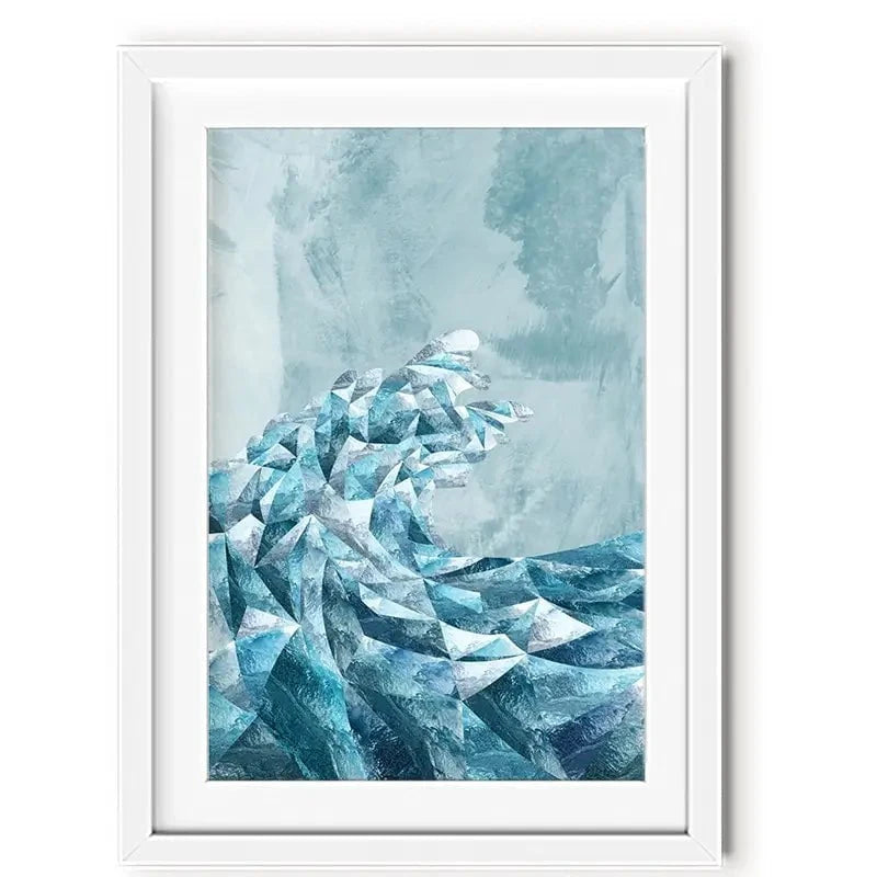 Ocean Geometric Framed Art Print Ocean Geometric Framed Art Print wall art product Sarah Manovski
