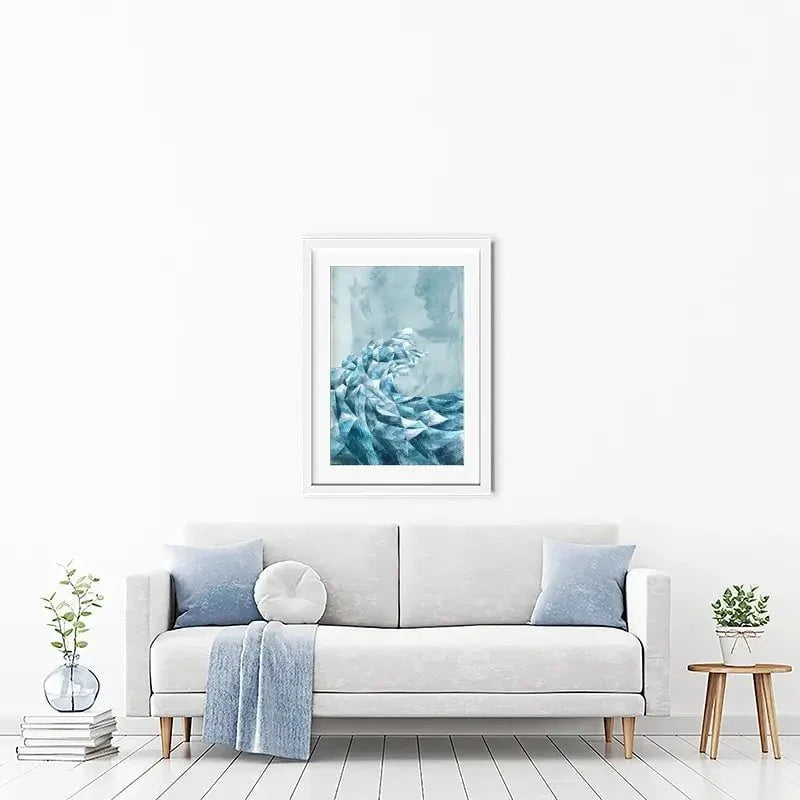 Ocean Geometric Framed Art Print Ocean Geometric Framed Art Print wall art product Sarah Manovski