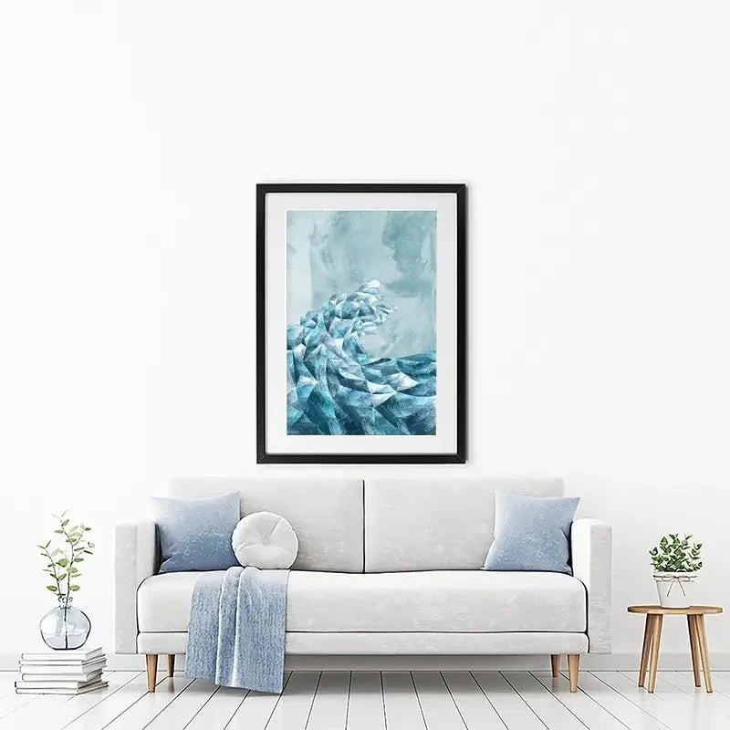 Ocean Geometric Framed Art Print Ocean Geometric Framed Art Print wall art product Sarah Manovski