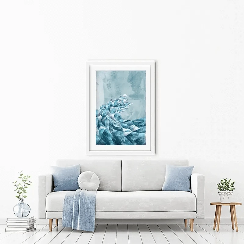 Ocean Geometric Framed Art Print Ocean Geometric Framed Art Print wall art product Sarah Manovski