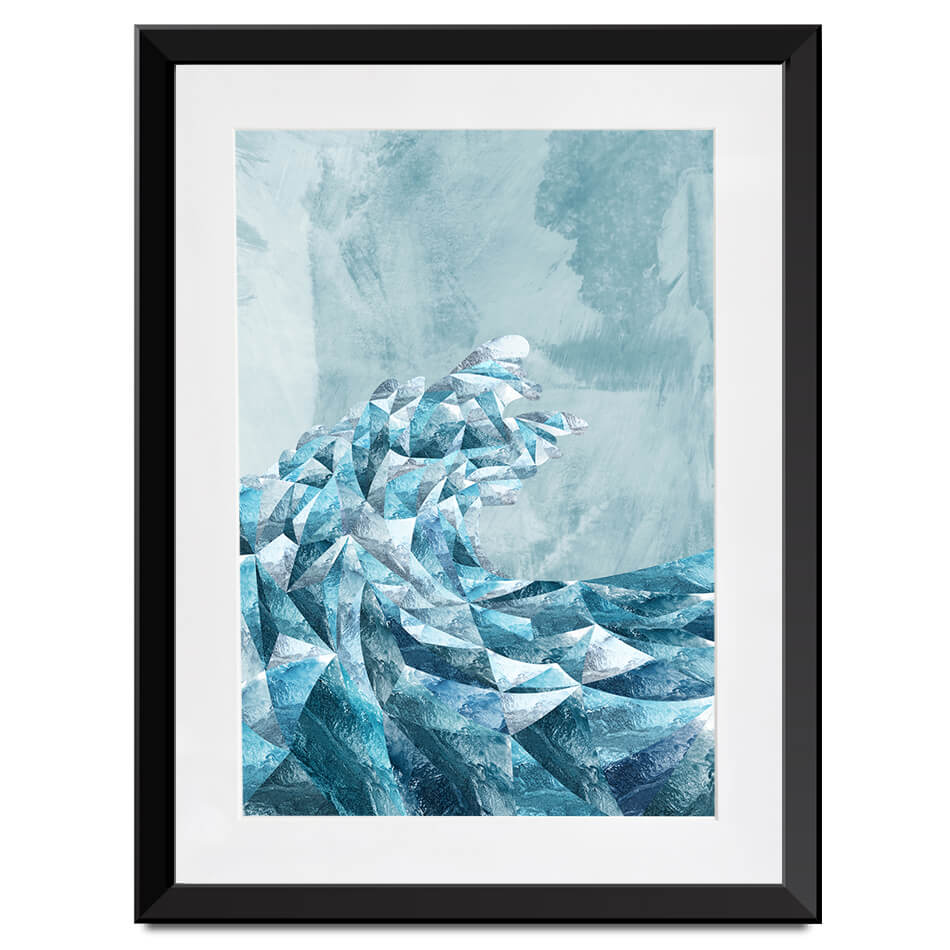 Ocean Geometric Framed Art Print Ocean Geometric Framed Art Print wall art product Sarah Manovski