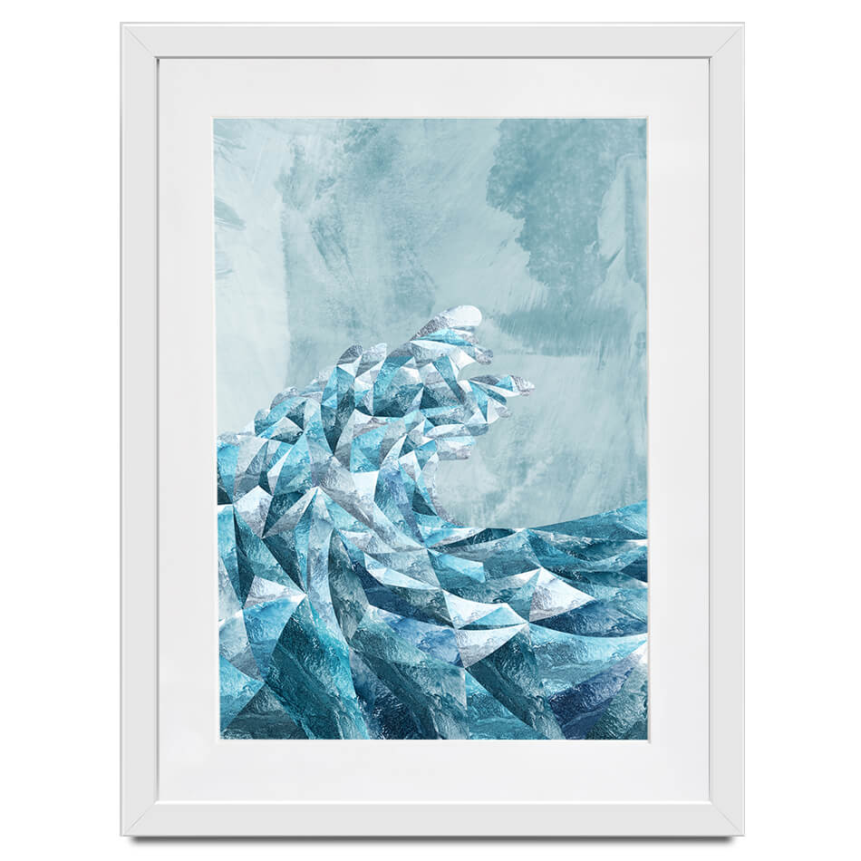 Ocean Geometric Framed Art Print Ocean Geometric Framed Art Print wall art product Sarah Manovski