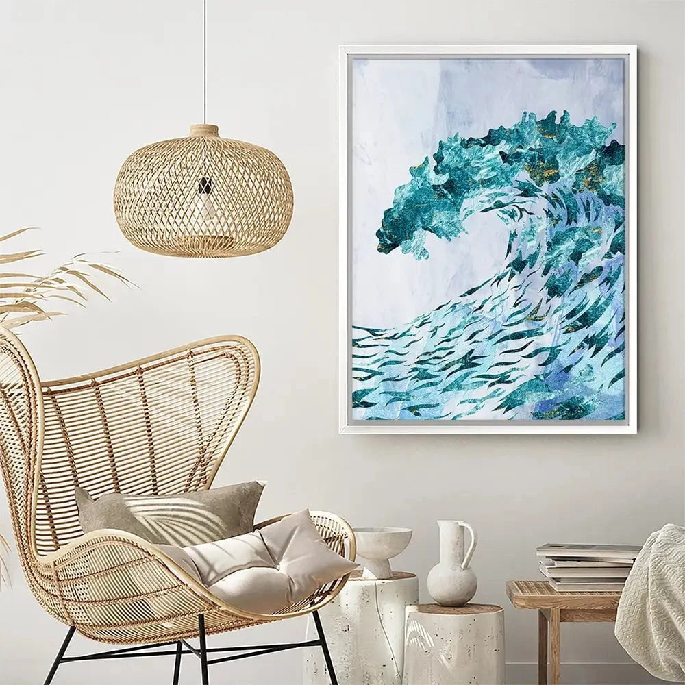 Ocean Grunge Canvas Print Ocean Grunge Canvas Print wall art product Sarah Manovski