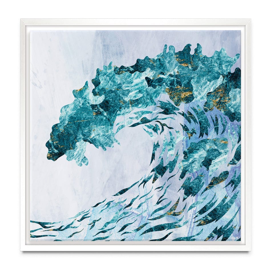 Ocean Grunge Square Canvas Print wall art product Sarah Manovski