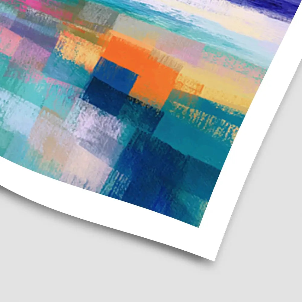 Ocean Sunset Mosaic Art Print Ocean Sunset Mosaic Art Print wall art product Chromatic Storm Studio