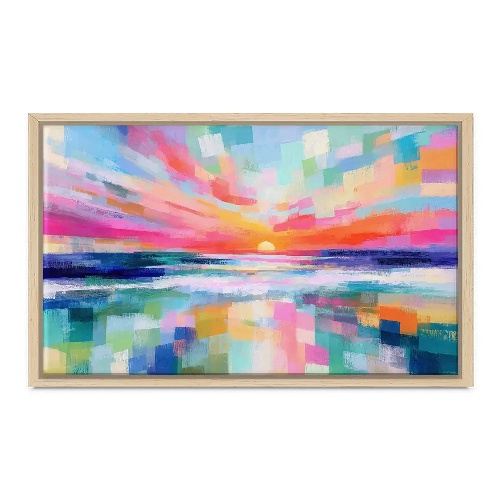 Ocean Sunset Mosaic Canvas Print Ocean Sunset Mosaic Canvas Print wall art product Chromatic Storm Studio