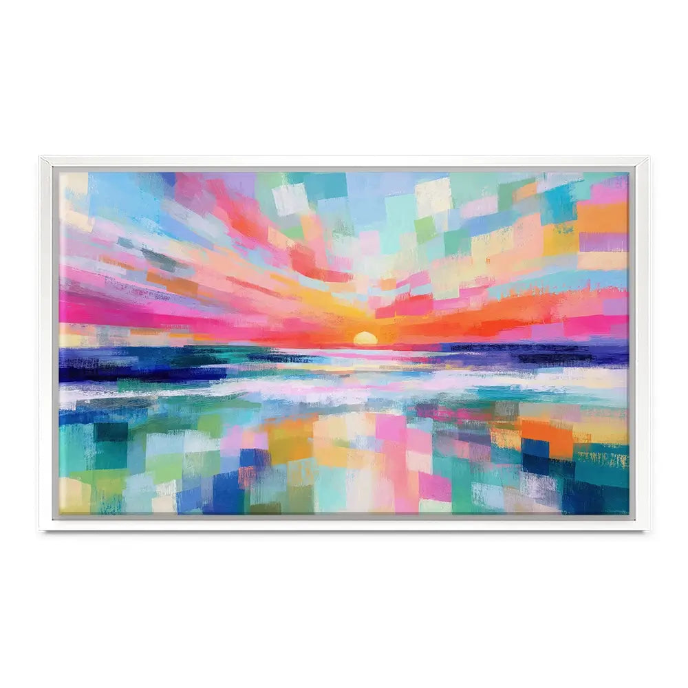 Ocean Sunset Mosaic Canvas Print Ocean Sunset Mosaic Canvas Print wall art product Chromatic Storm Studio