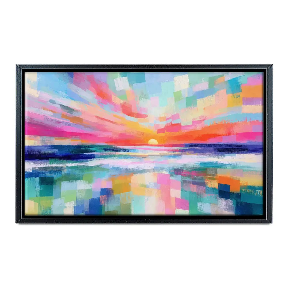 Ocean Sunset Mosaic Canvas Print Ocean Sunset Mosaic Canvas Print wall art product Chromatic Storm Studio