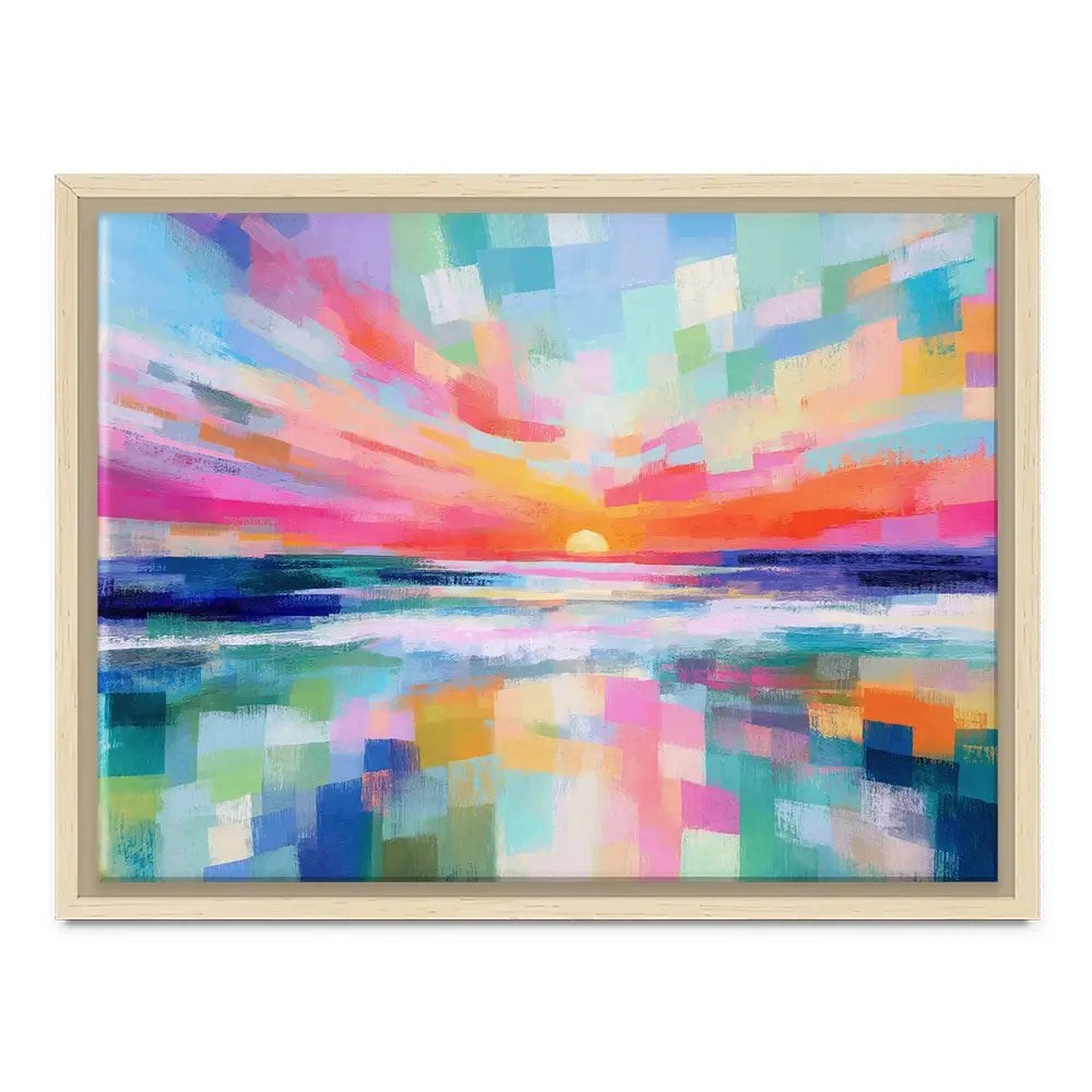 Ocean Sunset Mosaic Canvas Print Ocean Sunset Mosaic Canvas Print wall art product Chromatic Storm Studio