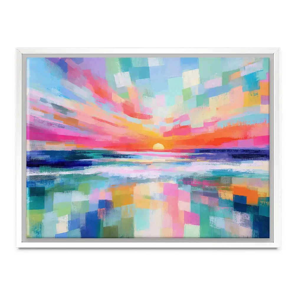 Ocean Sunset Mosaic Canvas Print Ocean Sunset Mosaic Canvas Print wall art product Chromatic Storm Studio