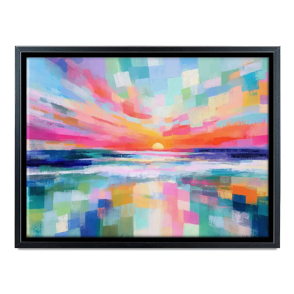 Ocean Sunset Mosaic Canvas Print Ocean Sunset Mosaic Canvas Print wall art product Chromatic Storm Studio