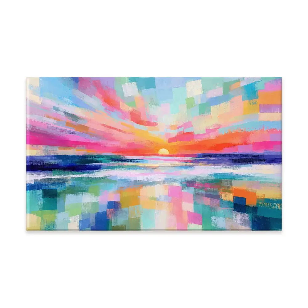 Ocean Sunset Mosaic Canvas Print Ocean Sunset Mosaic Canvas Print wall art product Chromatic Storm Studio
