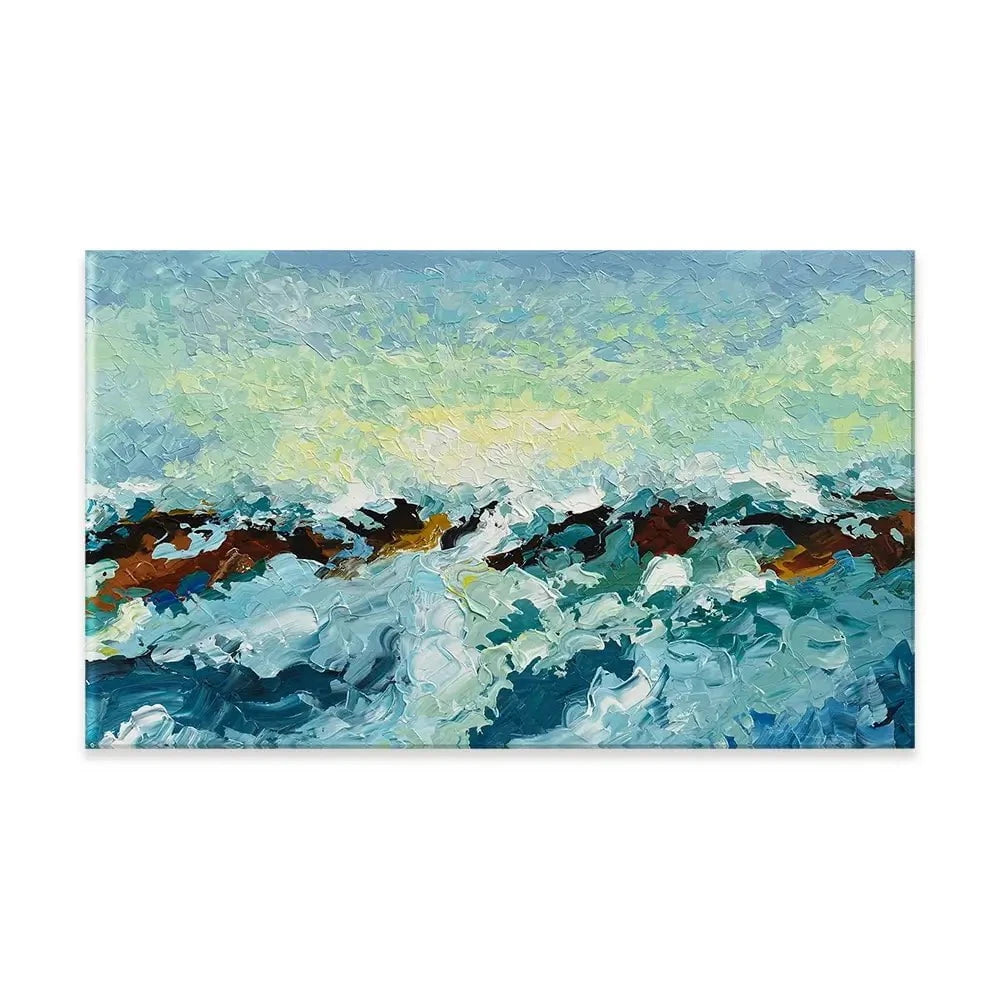 Ocean Waves Canvas Print Ocean Waves Canvas Print wall art product Olga Tkachyk