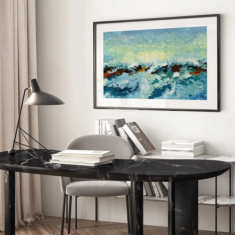 Ocean Waves Framed Art Print Ocean Waves Framed Art Print wall art product Olga Tkachyk