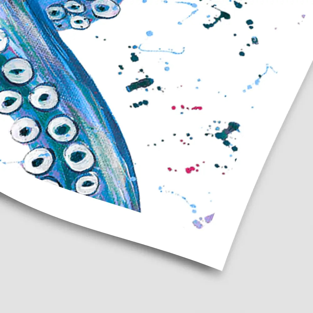 Octopus Splash Art Print Octopus Splash Art Print wall art product Emma LC Art