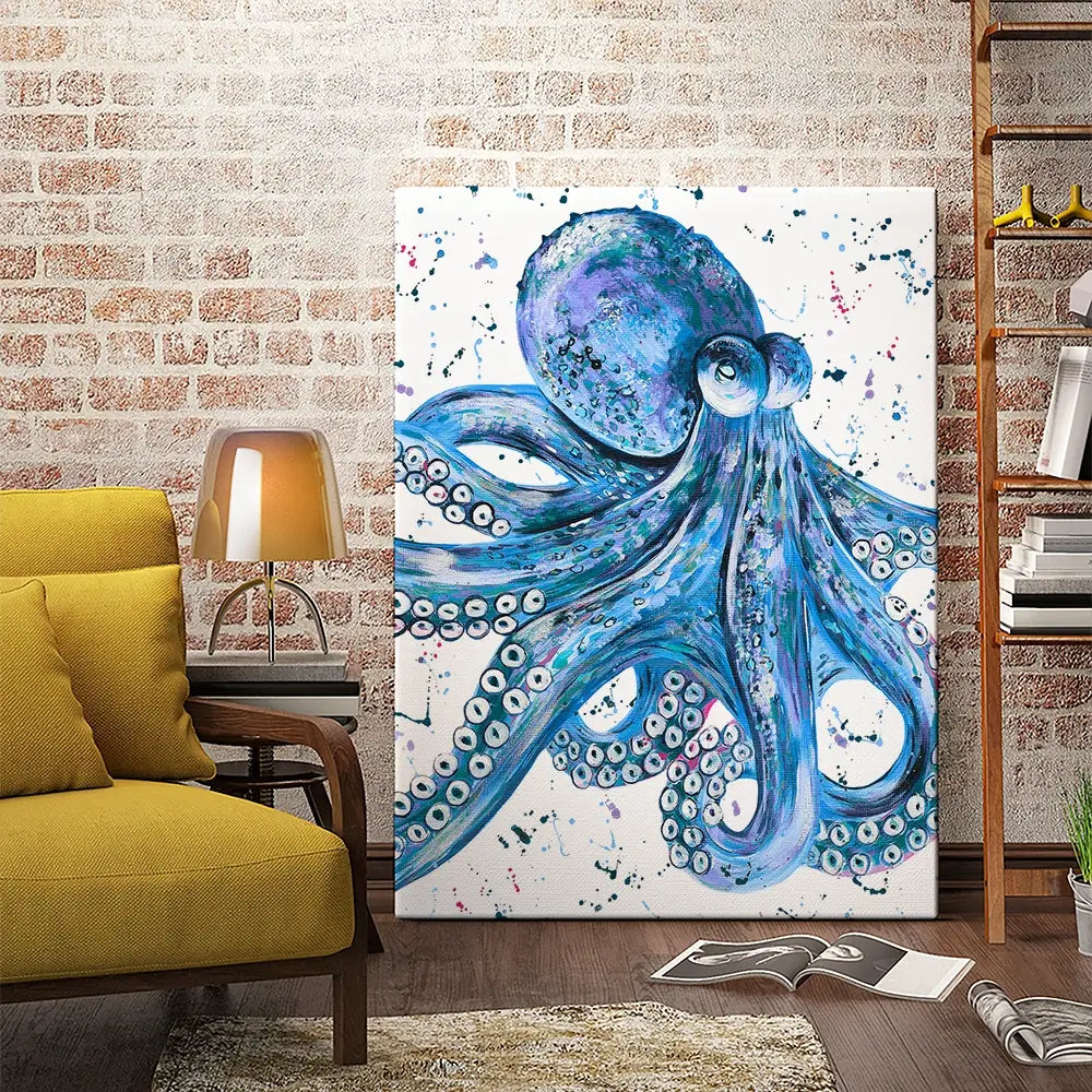 Octopus Splash Canvas Print Octopus Splash Canvas Print wall art product Emma LC Art