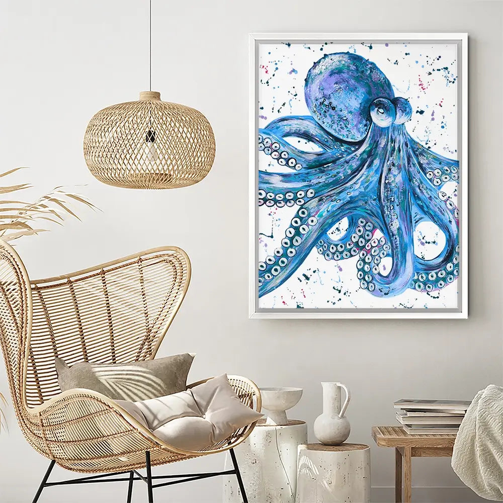 Octopus Splash Canvas Print Octopus Splash Canvas Print wall art product Emma LC Art