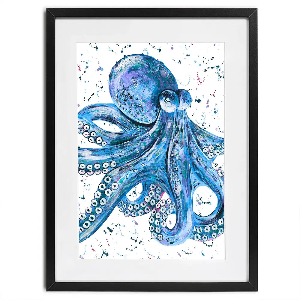 Octopus Splash Framed Art Print Octopus Splash Framed Art Print wall art product Emma LC Art