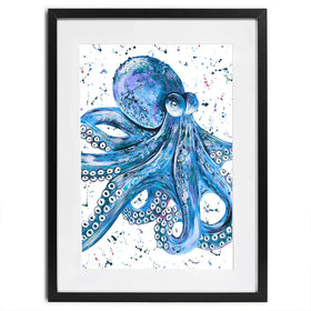 Octopus Splash Framed Art Print Octopus Splash Framed Art Print wall art product Emma LC Art